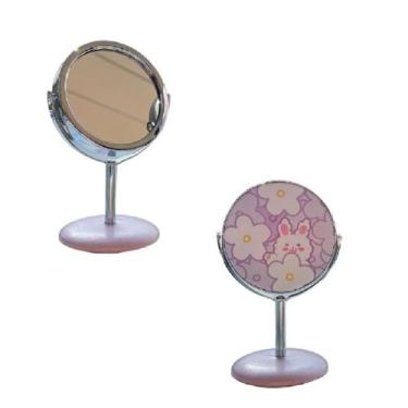 Imagem de Espelho de Mesa Giratorio 360º para Maquiagem 15cm - Mundial, Roxo