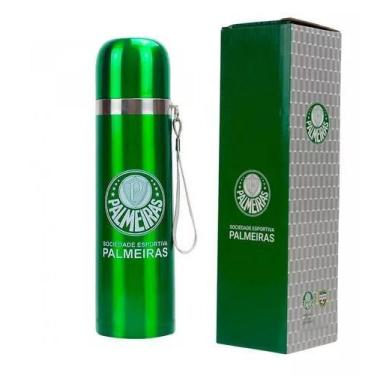 Imagem de Garrafa Térmica Palmeiras  Aço Inox 500ml - Mileno