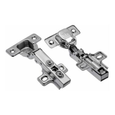 Imagem de 10 Dobradiças Armario Reta Para Móveis Com Amortecedor 35mm - comercia