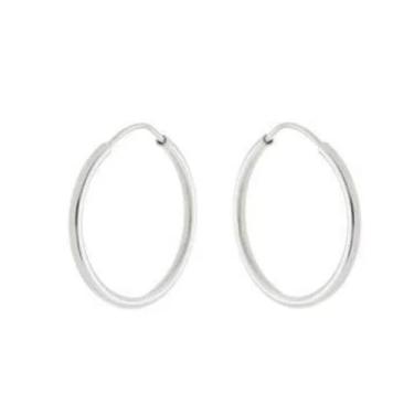 Imagem de Brinco Unissex em Prata 925 Argolinha Fio Redondo 1.8cm - Anels Joalhe