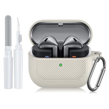 Imagem de Capa de silicone à prova de choque para Samsung Galaxy Buds 3 Pro & Buds 3 - Off White