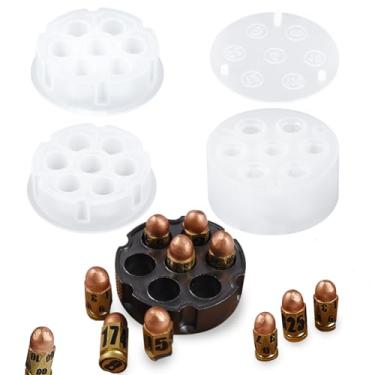 Imagem de Conjunto de 7 moldes de resina de silicone para dados e caixa de dados, moldes de silicone para dados de resina epóxi para RPG, jogos de tabuleiro, faça você mesmo