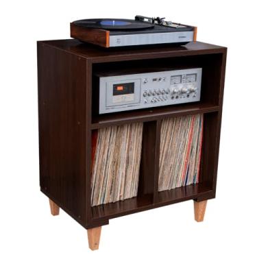 Imagem de Estante Rack Para Discos LPs e Aparelhos (Tabaco)