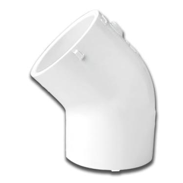 Imagem de Encaixe de tubo de cotovelo de 45 graus de PVC soquete deslizante de 3/10.2 cm x soquete deslizante de 3/4 polegada Conector de tubo de cotovelo de 45 graus SCH 40 PVC encaixe de cotovelo para esgoto