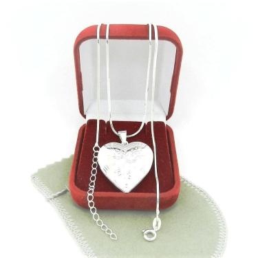 Imagem de Corrente Feminina 45/50Cm 1Mm Relicário Folheada Prata Cr840