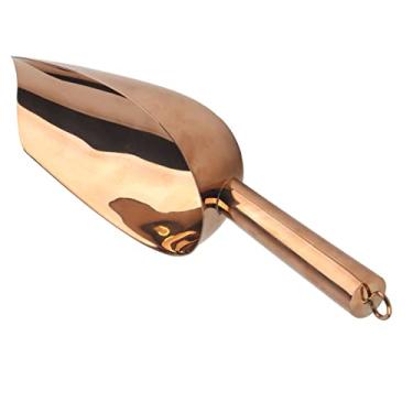 Imagem de Colher de Gelo para Freezer, Colher de Gelo Resistente Em Forma de U de Aço Inoxidável para Máquina de Gelo Colher de Gelo Com Superfície Polida Espelhada para Geladeira Pá de