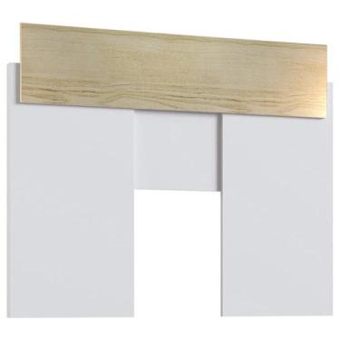 Imagem de Cabeceira Casal-Queen Édez Ara, 138-158 cm, Extensível, Off White e Am