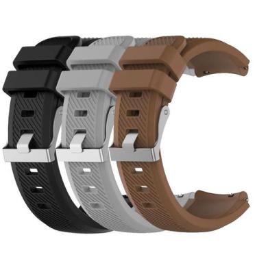 Imagem de Kit 3 Pulseiras 22mm para GTR4 A2166 - Estilo no Pulso, Preto, Marrom,