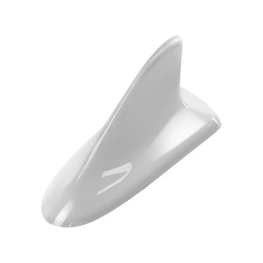 Imagem de Hbxdeco Antena de barbatana de tubarão de carro, antena falsa de teto automotivo apenas para decoração, antena decorativa de veículo montada na parte superior, acessórios externos universais de carro