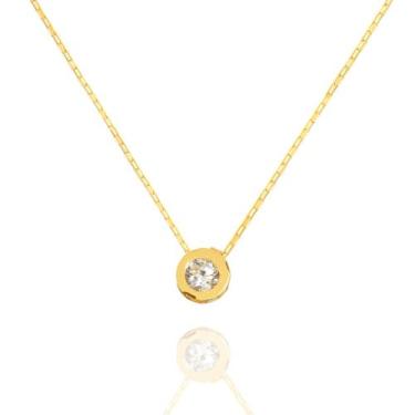 Imagem de Cordão Feminino Com Ponto de Luz Zircônia 3mm Ouro 18k 40 cm - AGAPRIM
