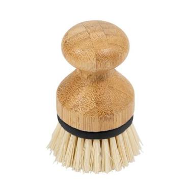 Imagem de Escova de Bambu Oikos Redonda Preta para Limpeza