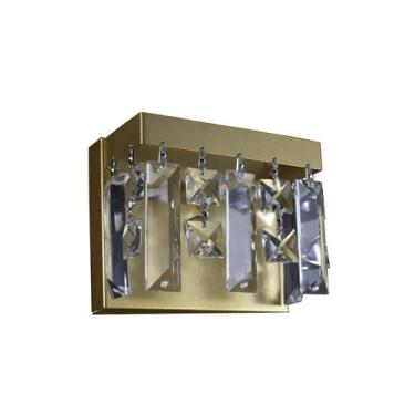 Imagem de Lustre Arandela Cristal Dourado 113 - ILUMINAMUNDO
