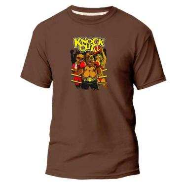 Imagem de Camiseta Algodão Premium Estampa Digital Knock Out Gorila - NoBrand, M