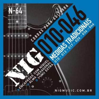 Imagem de Encordoamento nig guitarra .010/.046 n64 (h-7 / 8)