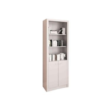 Imagem de Estante de Escritório ME4110 c/ 2 Portas e 3 Prateleiras Branco - Tecn
