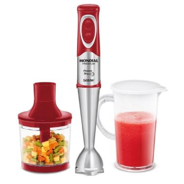 Imagem de Mixer Mondial Premium M-10 500w Vermelho com Inox