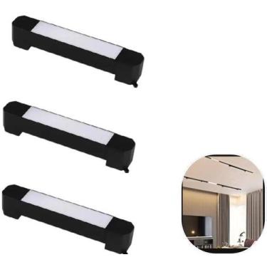 Imagem de Kit 3 Luminária Led Difusa Linear para Trilho 10w Preto - Yoe, Bivolt