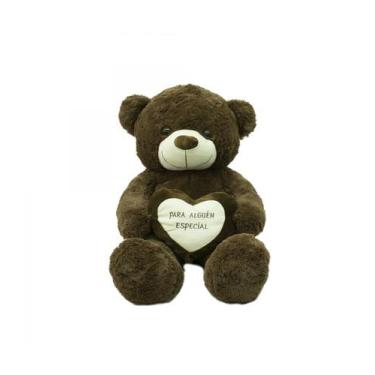 Imagem de Urso Marrom Coração Para Alguém Especial 50cm Pelúcia - Fofy Toys
