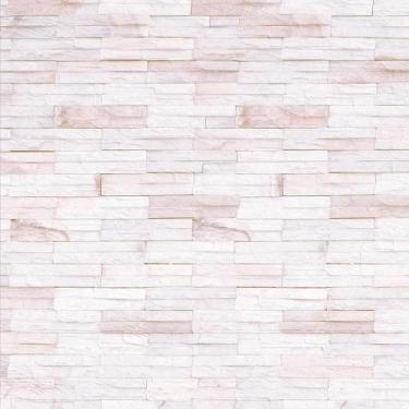 Imagem de Papel de Parede autocolante - Estilo Tijolo de Pedra Branco 3D - Vinil