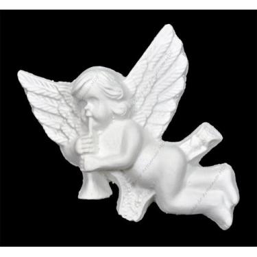 Imagem de Aplique Anjo com Flauta 6,5x6 R0075 Resina - ATACADÃO DO ARTESANATO MD