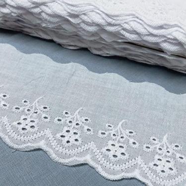 Imagem de Bordado Inglês 100 Algodão Largura 7,0cm - 13,7mts Peça - Patchwork Ar