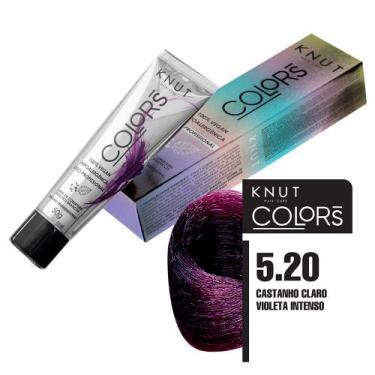 Imagem de KNUT Colors 50g - Castanho Claro Violeta Intenso 5.20 - KNUT Hair Care