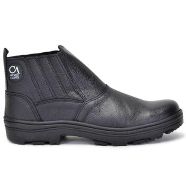 Imagem de Bota Botina Segurança Para Trabalho em Obra Serviço Dia a Dia em Couro