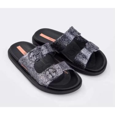 Imagem de Sandália Feminina Ipanema Slide Follow Print Varias Cores, Preto, 37