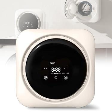 Imagem de Máquina De Lavar Compacta Mini, Lavadora Portátil De 3.5l, Secadora De Roupa Montada Na Parede Com Dreno, Máquina De Lavar Dobrável Com Secagem Suave Para Meias, Roupas,110V