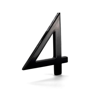 Imagem de Montague Metal Products MHN-24-4-F-BK1 Número de Casa Flutuante, 61 cm x 51 cm x 1 cm, Preto