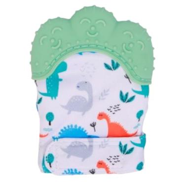 Imagem de Mordedor Para Bebe Luva Silicone Massageador Gengiva Color (ALEATORIO MENINO)