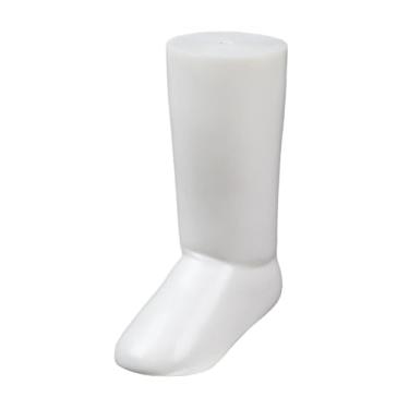 Imagem de Esquirla Expositor de pés de manequim de meia infantil, acessórios para casa de exposição de sapatos, suporte para modelo de pé de fotografia, formas de pé, Branco