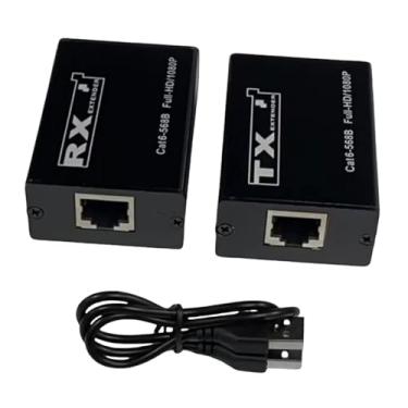Imagem de Extensor HDMI USB KVM de 30 m 1080P HDMI Repetidor Extensor de Teclado Cabos Ethernet Suporte Divisor Teclado