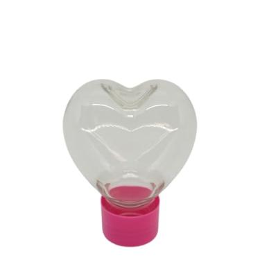Imagem de 50 Mini Baleiro Coração 50ml - Lembrancinha - Tubete (Rosa pink)