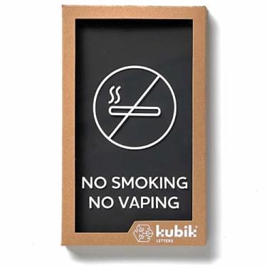 Imagem de Kubik Letters Placa premium para não fumar/não vaping — Placa de não fumar para negócios, Airbnb, escritório, casa, hotel, restaurante — com fita dupla face 3M / autoadesiva — fácil instalação