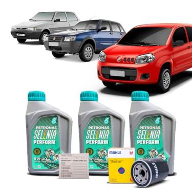 Imagem de Kit Troca de Oleo 5w30 e Filtro Fiat Uno/Mille 1.0 8v 2001 a 2021 Fire/Fire Evo