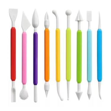 Imagem de Kit Estecas 8 Ferramentas Para Massas Argila Modelagem Esculpir Biscuit Artesanato Modelar