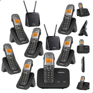 Imagem de Kit Combo Mini Central PABX Telefone Sem Fio TS 5150 com 6 Ramal Intel