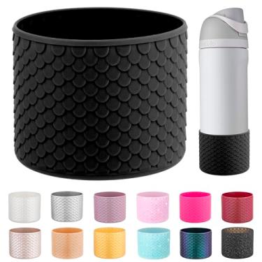 Imagem de Diumepo Bota de silicone para garrafa de água Owala 680 g, capa protetora antiderrapante para garrafa de água Owala FreeSip/Twist/Flip 680 g, livre de BPA (preto)