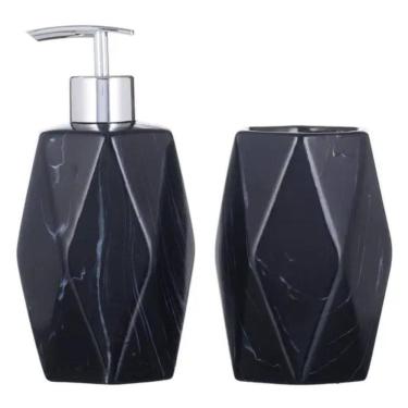 Imagem de Kit Banheiro Lavabo Pia Decorado Moderno Organizador 2 Peças