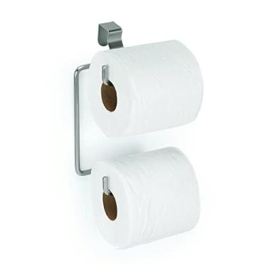 Imagem de Suporte para Papel Higiênico Arthi | Design Sofisticado e Moderno | Instalação sem Furos | Encaixe na Caixa Acoplada | Capacidade para 2 Rolos | Ideal para Banheiros e Lavabos