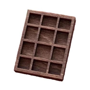 Imagem de Colaxi Prateleira de bugigangas em miniatura, mini suporte de jóias, decoração doméstica, compartimentos múltiplos portáteis de jóias lisadas bandeja de, a