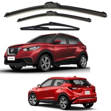 Imagem de Kit Palheta Limpador Parabrisa Nissan Kicks 2016 2017 2018 2019 2020 2