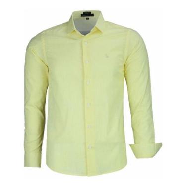 Imagem de Camisa Social Masculina Sem Bolso Algodão Linho Comfort 1729 - Amil, A