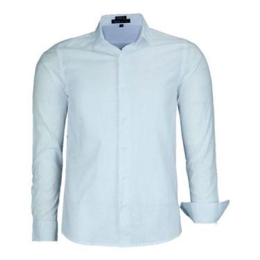 Imagem de Camisa Social Masculina Sem Bolso Algodão Linho Comfort 1729 - Amil, B