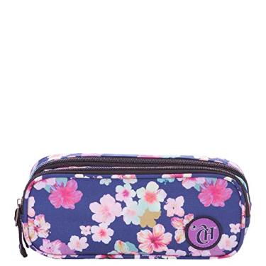 Imagem de Estojo 2 Compartimentos Capricho X04 - Floral Azul