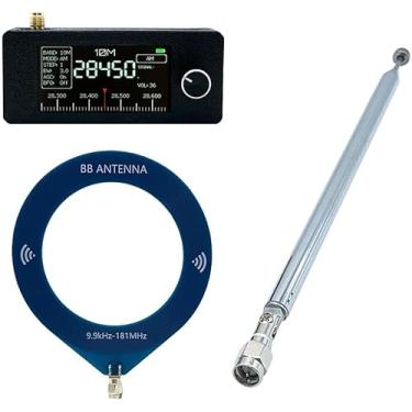 Imagem de Rádio portátil SI4732, mini rádio de bolso bateria de 800 mAh, receptor de transmissão de banda completa LSB USB AM FM 0,5-108 MHz, tela IPS de 4,9 polegadas, para caminhar, acampar, cozinhar e