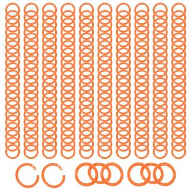 Imagem de PATIKIL Anéis de fichário de folhas soltas de 2,8 cm, 210 peças, anéis de plástico para chaveiros de papel, cartão de índice, cartão flash, livro faça você mesmo, álbum de recortes, caderno de fotos,