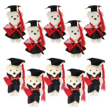 Imagem de TOYANDONA Conjunto De Brinquedos De Mini Urso De Formatura Com 10 Peças Decoração De Urso De Formatura Para Buquê De Flores Fácil