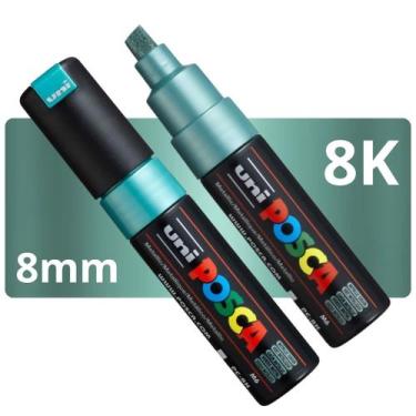 Imagem de Caneta Posca Pc 8k - 8.0mm Ponta Chanfrada - Uniball - Cores Metálicas